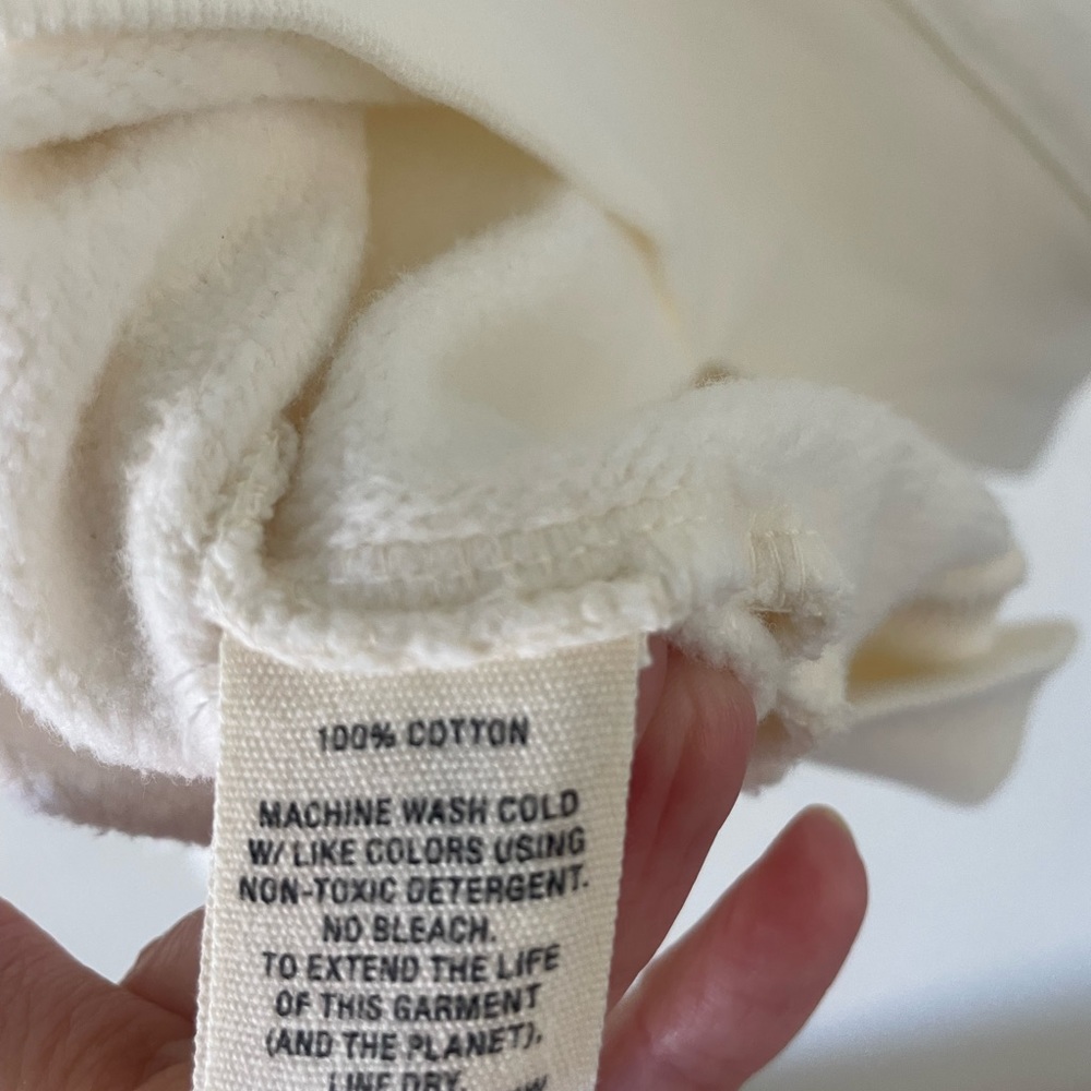Alex Mill Davie Fleece Cardigan In Off White Size M - Picture 7 of 9